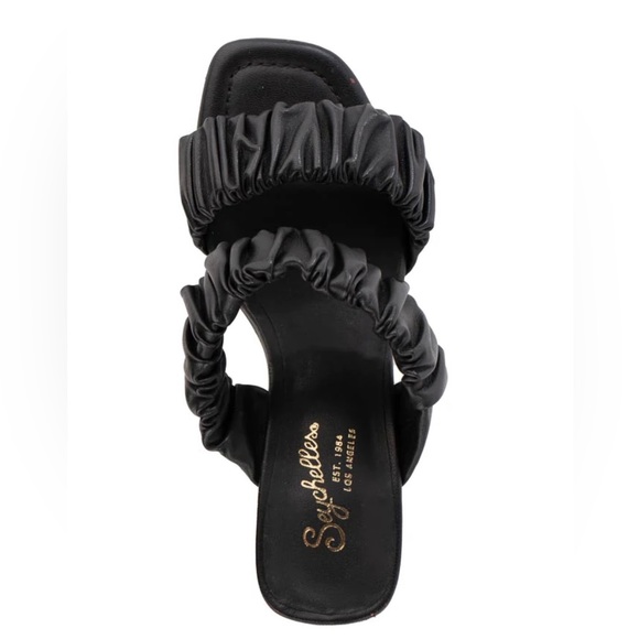 NWT SEYCHELLES “ Leeward “ Leather Square Toe Kitten Heel Mules Heels - Picture 3 of 13